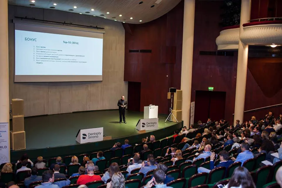 Speaking for Dentsply Sirona, Moscow 2018